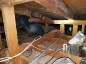 attic insulation installation